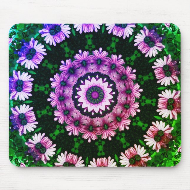 Tapis De Souris Fleur d'Art Abstraite de la marguerite africaine (Devant)