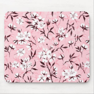 Tapis De Souris Fleur de cerisier blanc