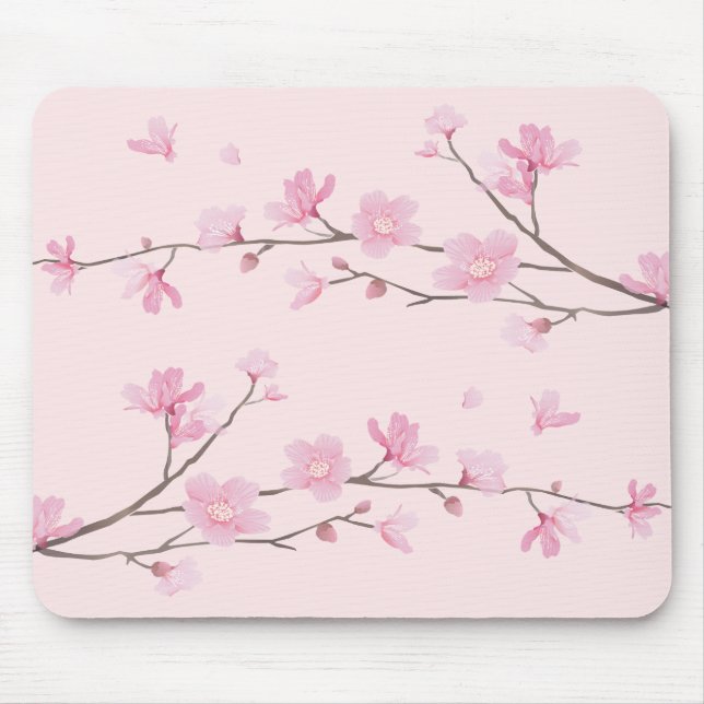 Tapis De Souris Fleur de cerisiers - rose (Devant)