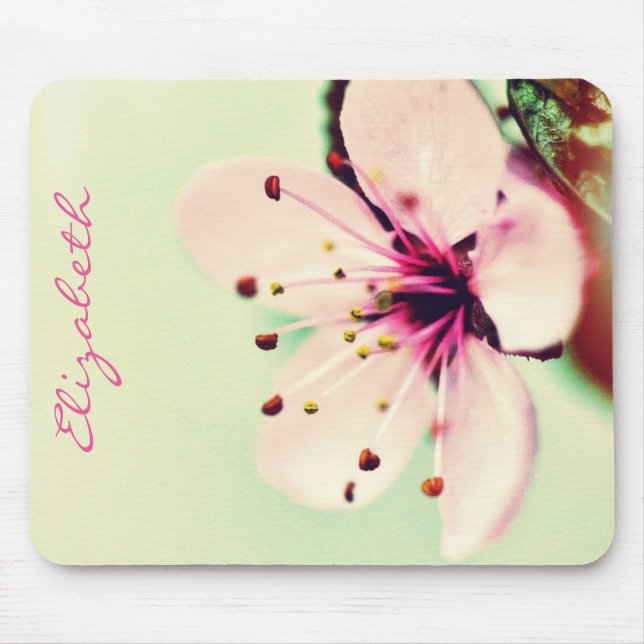 Tapis De Souris Fleur de fleurs de cerisier personnalisée (Devant)