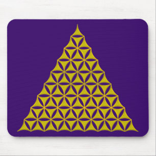 Tapis De Souris Fleur de la vie / Blume des Lebens - or pyramide
