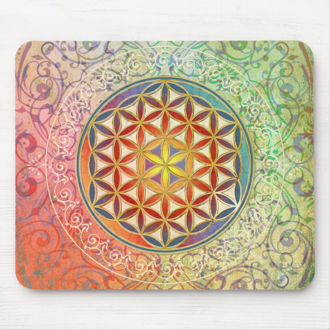 Tapis De Souris Fleur de la vie - ornement I (Devant)
