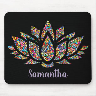 Tapis De Souris Fleur de Lotus coloré Design Mousepad