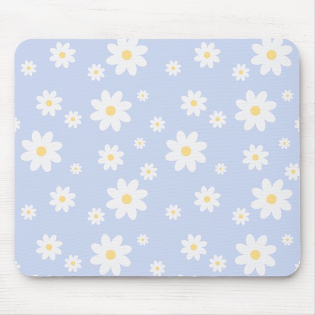 Tapis De Souris Fleur de marguerite blanche classique (Devant)