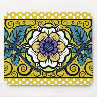 Tapis De Souris Fleur de primevère d'été grande - Mousepad jaune