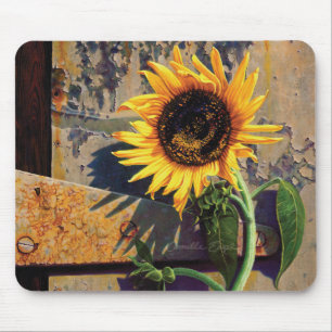 Tapis De Souris Fleur de tournesol de Mousepad peignant Camille