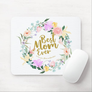 Tapis De Souris Fleur délicieuse Meilleure Maman Jour des mères