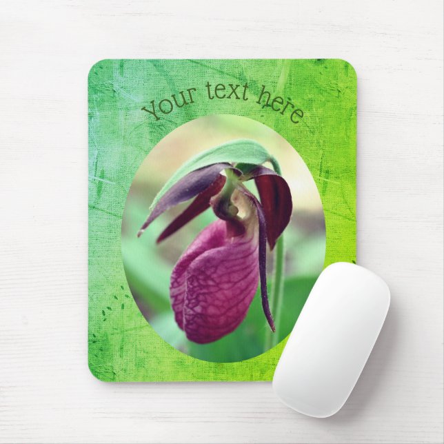 Tapis De Souris Fleur d'orchidée rose Lady Personnalisée (Avec souris)