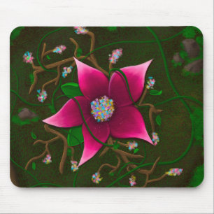 Tapis de souris Fleur Fantaisiste Cottage Core