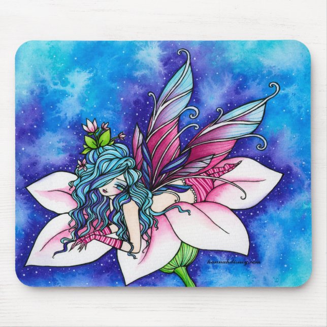 Tapis De Souris Fleur féerique d'imaginaire de Vera (Devant)