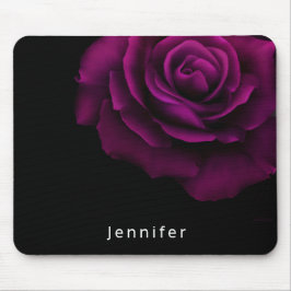 Tapis De Souris Fleur gothique de rose violet-rouge
