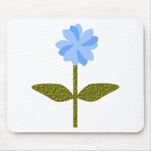 Tapis De Souris Fleur marguerite Joli Mousepad bleu