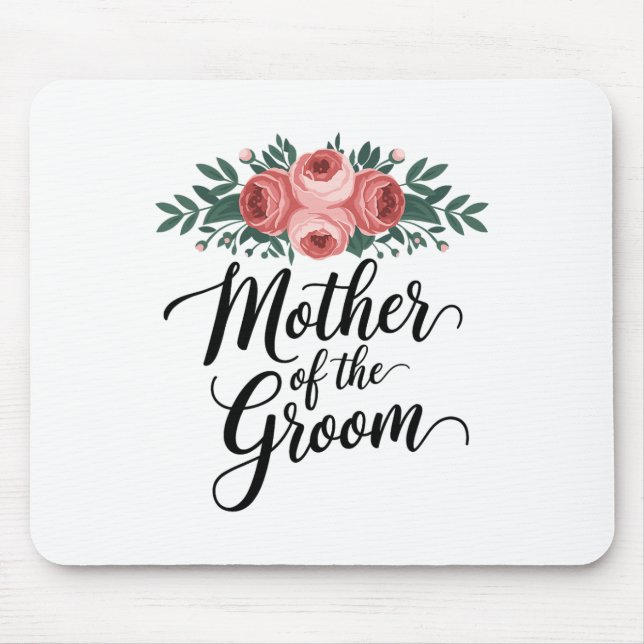 Tapis De Souris Fleur Mère Du Marié Mariage Shower Maman De (Devant)