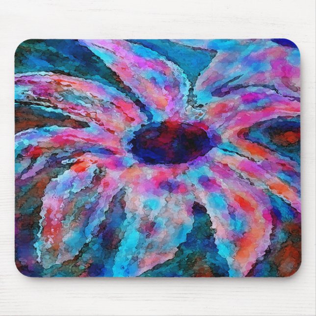 Tapis De Souris Fleur Mousepad de sucrerie de coton (Devant)
