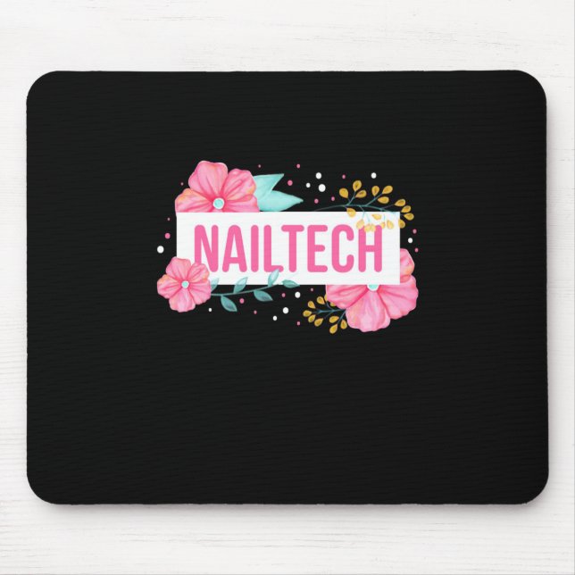 Tapis De Souris Fleur Nail Tech (Devant)