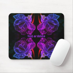 Tapis De Souris Fleur Rose couleur Abstraite personnalisée