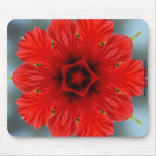 Tapis De Souris Fleur Rouge