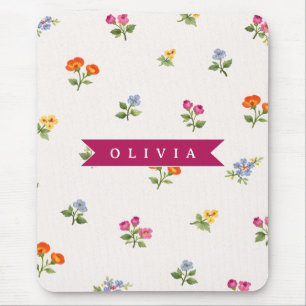 Tapis De Souris Fleur sauvage Cottagecore florale Ditsy personnali