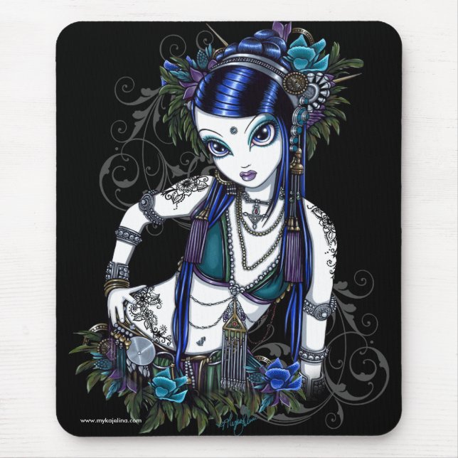 Tapis De Souris Fleur tribale Mousepad de danseuse du ventre de (Devant)