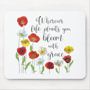 Tapis De Souris Fleurir avec grâce - Fleurs de pavot