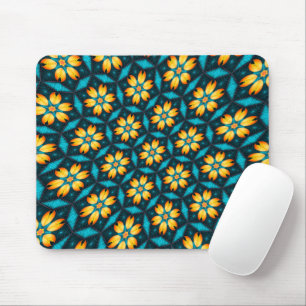Tapis De Souris Fleurs Abstraites jaunes