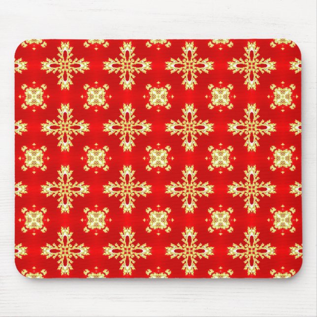 Tapis De Souris Fleurs Artdeco dans le style rétro (Devant)