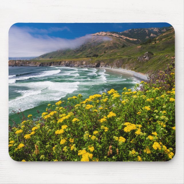 Tapis De Souris Fleurs au-dessus de Sand Dollar Beach (Devant)