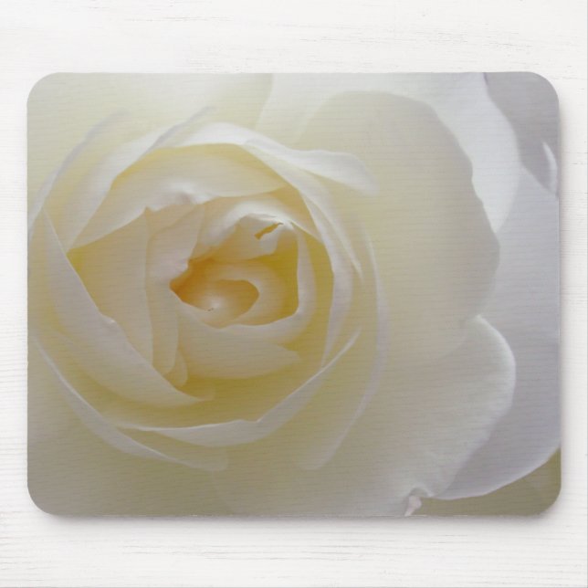 Tapis De Souris Fleurs blanches Mousepad Cadeaux de déco rose blan (Devant)