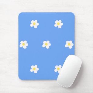 Tapis De Souris Fleurs blanches sur l'Arrière - plan Lilac