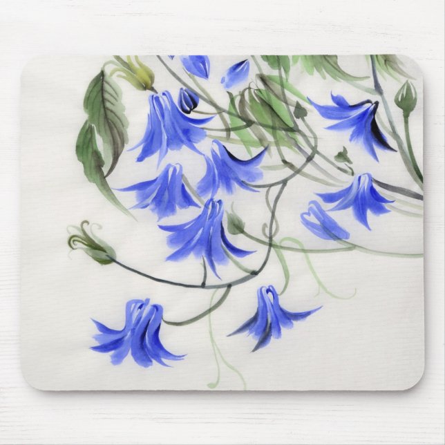 Tapis De Souris Fleurs bleues (Devant)