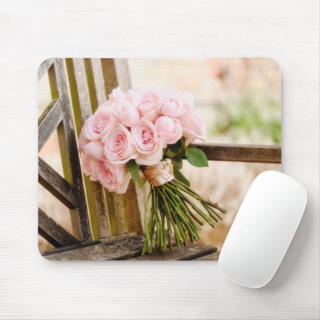 Tapis De Souris Fleurs | Bouquet rose (Avec souris)