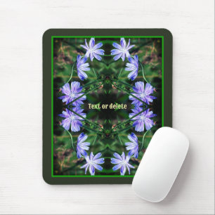 Tapis De Souris Fleurs chicorées bleues Abstraites personnalisées