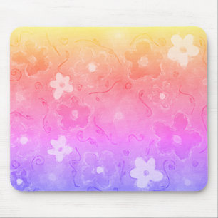 Tapis De Souris Fleurs colorées défraîchies