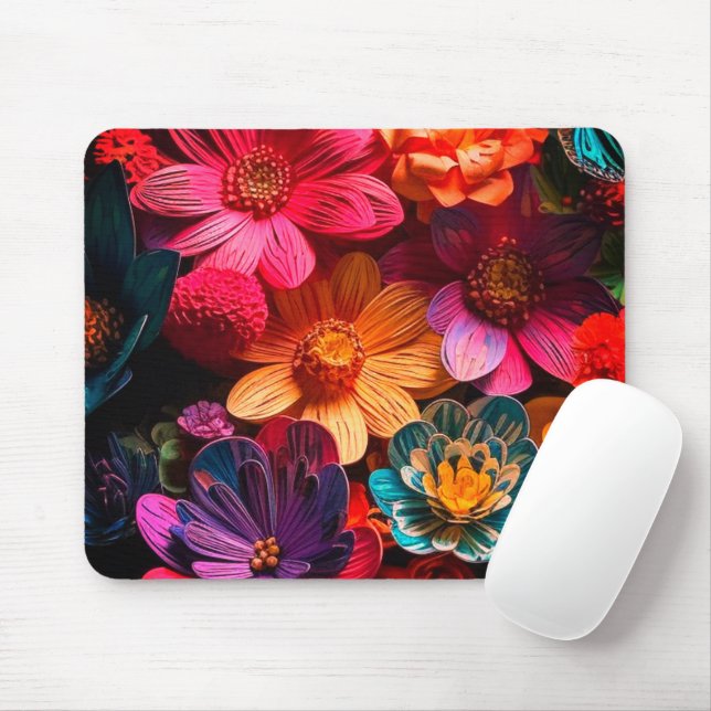 Tapis De Souris Fleurs d'art (Avec souris)