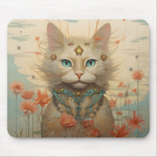 Tapis De Souris Fleurs de chats Imaginaires