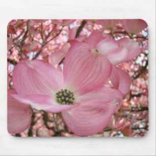TAPIS DE SOURIS FLEURS DE CORNILIER ROSE