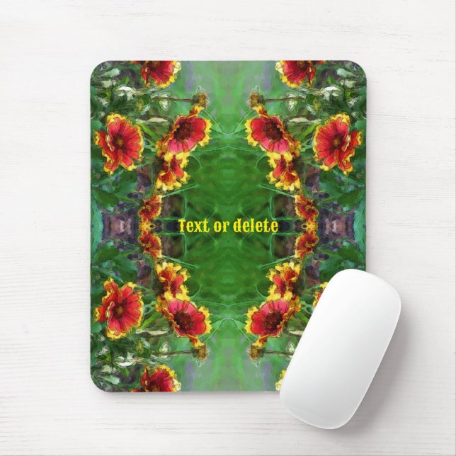 Tapis De Souris Fleurs de couverture - Fleurs - Aquarelle Personna (Avec souris)