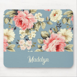 Tapis De Souris Fleurs de jardin de campagne motif écriture person