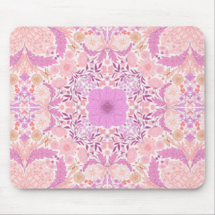 Tapis De Souris Fleurs de jardin rétro en rose