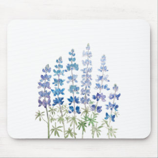 Tapis De Souris fleurs de lupin bleu et violet