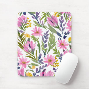 Tapis De Souris Fleurs de printemps   Aquarelle florale pastel jol