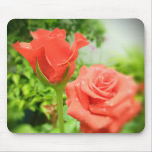 Tapis De Souris Fleurs de rose romantiques