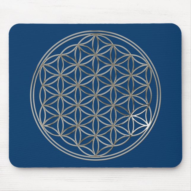 Tapis De Souris FLEURS DE VIE - argent (Devant)