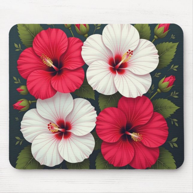 Tapis De Souris Fleurs d'Hibiscus (Devant)