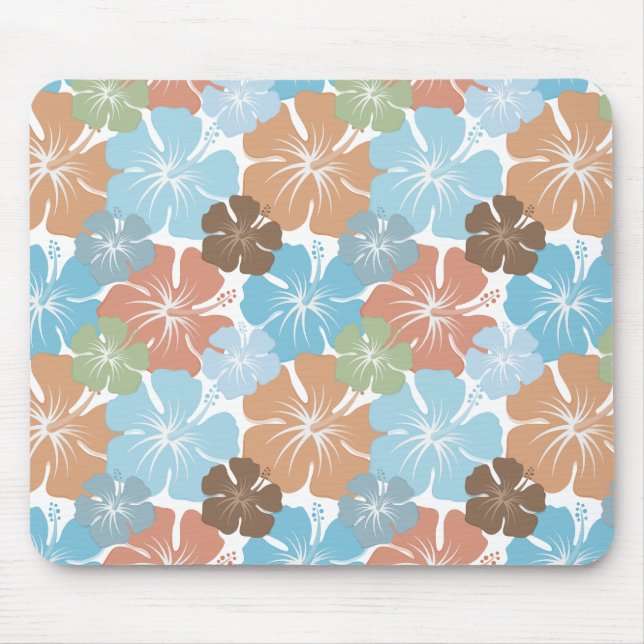 Tapis De Souris Fleurs d'Hibiscus Tropical Hawaïen (Devant)