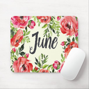 Tapis De Souris Fleurs du mois de naissance magnifiques/Juin