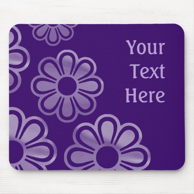 Tapis De Souris Fleurs en cascade - Violet foncé (Devant)