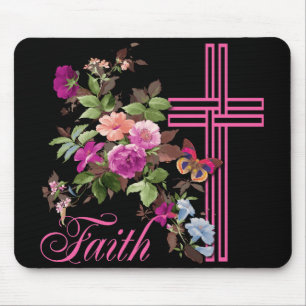 TAPIS DE SOURIS FLEURS ET FOI