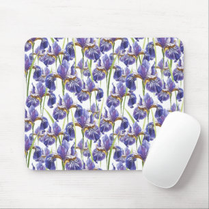 Tapis De Souris Fleurs Iris Violettes