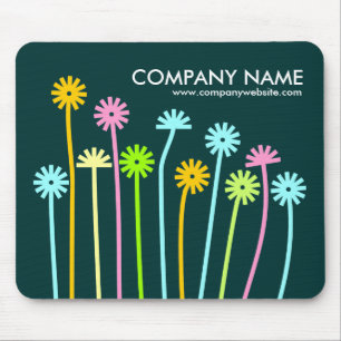 Tapis De Souris Fleurs Joyeuses (Vert foncé)